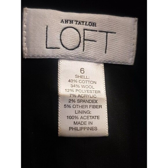 Loft Womens Blazer Jacket Sz 6  Ruffle 3 Button Corporate, Girl boss, Business - Picture 9 of 13